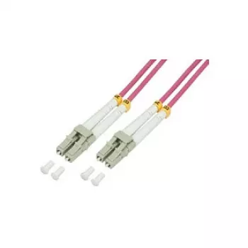 LogiLink καλώδιο patch οπτικής ίνας OM4 LC/LC duplex multimode, 75m, LSZH, aqua