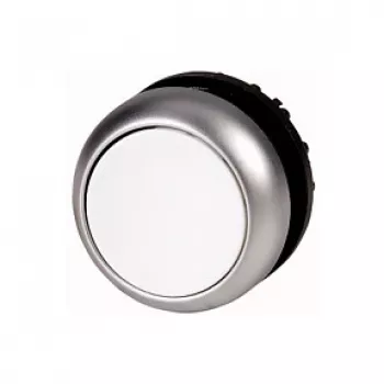 Eaton M22-D-W επίπεδος ενεργοποιητής μπουτόν, στιγμιαίος, λευκός, τοποθέτηση 22,5 mm, IP66/IP67/IP69K