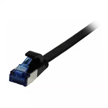 SYNERGY21 CAT6A U/FTP Επίπεδο καλώδιο patch Superflex RJ45, 15m, Μαύρο, 500MHz, AWG32, TPE