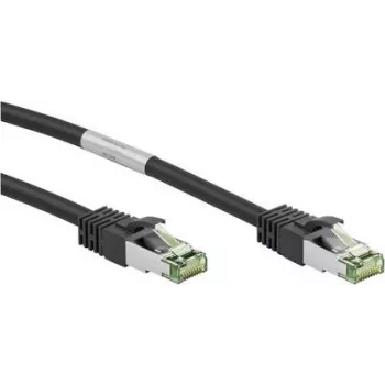 Wentronic Goobay CAT 8.1 S/FTP (PiMF) Καλώδιο patch, 10 m, Μαύρο, LSZH χωρίς αλογόνα, Χαλκός AWG 24