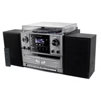 Soundmaster MCD5600SW στερεοφωνικό μουσικό κέντρο με ραδιόφωνο DAB+, CD player, πικάπ, διπλό κασετόφωνο, Bluetooth, εγγραφή USB - μαύρο