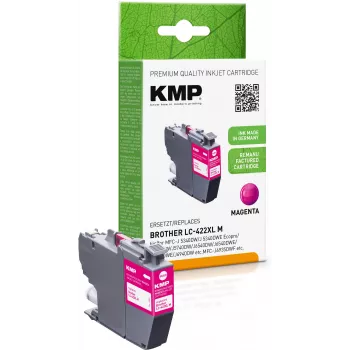 KMP ανακατασκευασμένο μελανοδοχείο magenta για Brother MFC-J5340DW (LC422XLM, 1500 σελίδες)
