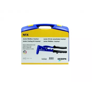 Gesipa PolyGrip® Junior κουτί πριτσινιών – 352 τεμαχίων σετ τυφλών πριτσινιών σε μεταλλική βαλίτσα