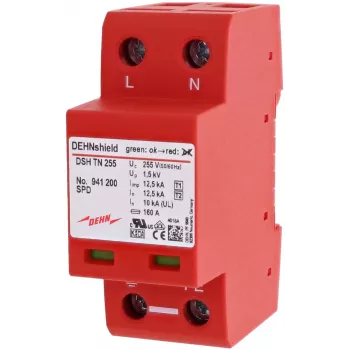 DEHN DSH TN 255 Τύπος 1+2 συνδυαστικός απαγωγός υπέρτασης για μονοφασικά συστήματα TN