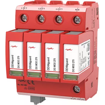 DEHN 943405 DG MD TNS 275 FM Τύπος 2 απαγωγός υπέρτασης 3+1 πόλοι 40kA