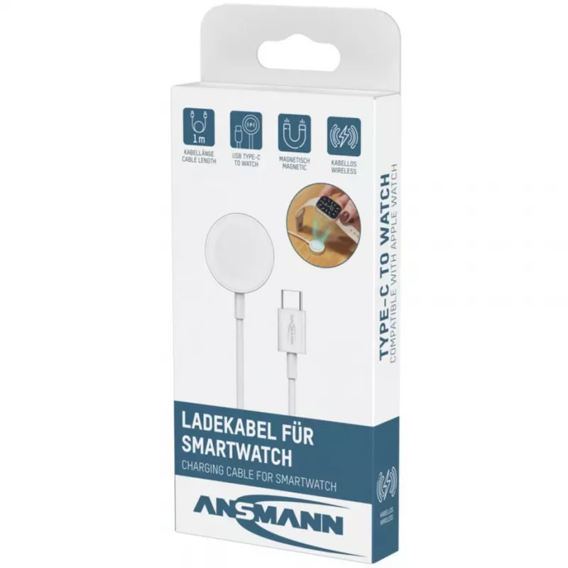 ANSMANN καλώδιο φόρτισης USB-C για Apple Watch 100cm