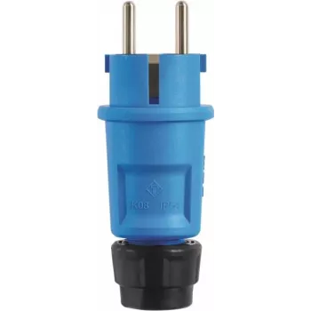ABL Hightech Βύσμα SCHUKO 100000066 fr-be Elamid μπλε IP54 Type 1520 10A