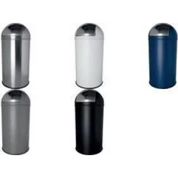 Helit H2401795 Κάδος απορριμμάτων, 30 λίτρα, μαύρο, στρογγυλός, πολυπροπυλένιο