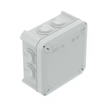 OBO T 60 Κουτί διακλάδωσης καλωδίων με εισόδους 114x114x57 PP ανοιχτό γκρι