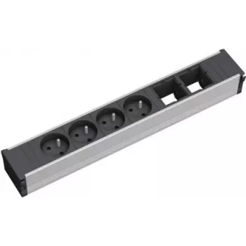 Bachmann CONI 4xUTE 2xABD Μονάδα διανομής ρεύματος, 4 υποδοχές universal, 2 θύρες φόρτισης USB, μαύρο