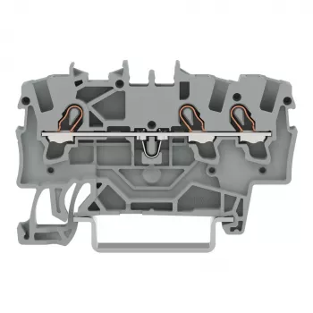 WAGO 2001-1301 Ακροδέκτης διέλευσης 3 αγωγών, 1,5 mm², Push-in CAGE CLAMP, Ex e II, γκρι