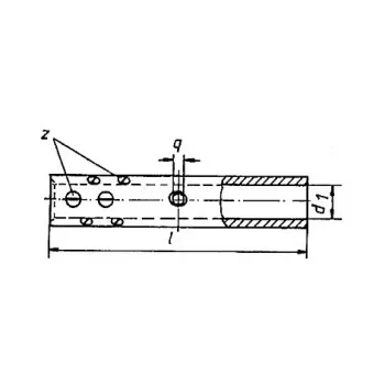 Klauke 553R Συνδετήρας σωλήνα με βίδες, 16 mm², οπή συγκόλλησης, ορείχαλκος, επικασσιτερωμένος