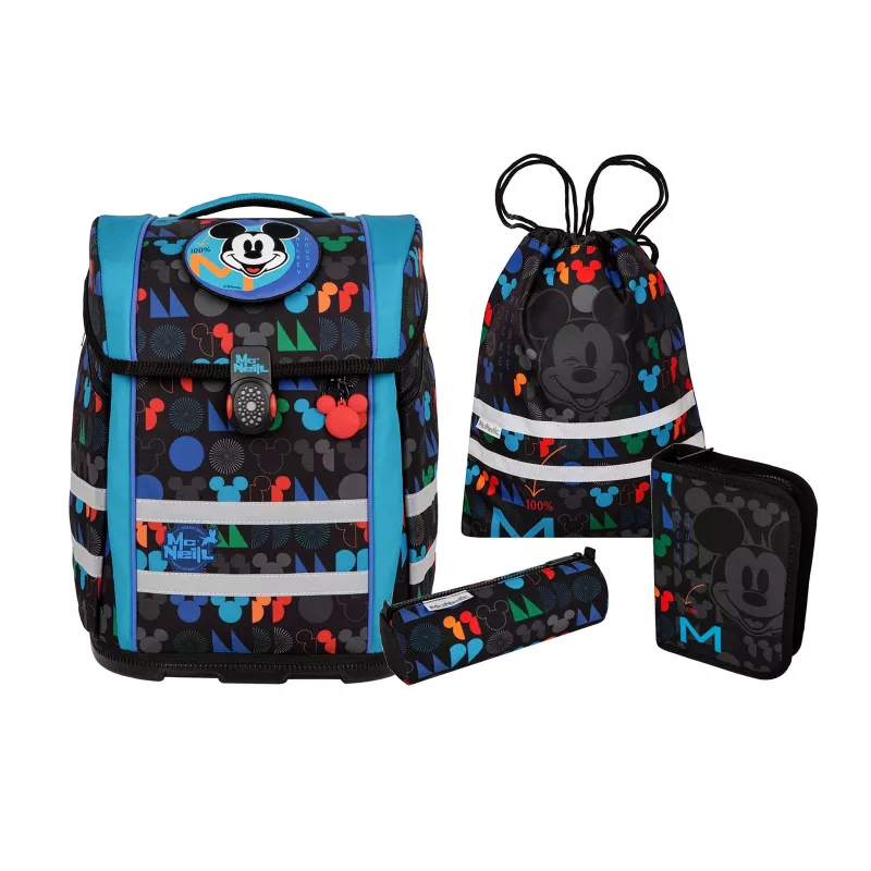 McNeill PERFECTO Σετ σχολικής τσάντας 5 τεμ. Disney Mickey Mouse