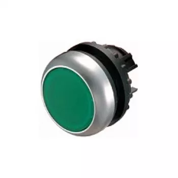 Eaton M22-D-G Επίπεδος ενεργοποιητής μπουτόν, Πράσινο, Στιγμιαίο, 22,5 mm, IP66/IP67/IP69K