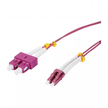 SYNERGY21 OM4 Καλώδιο patch οπτικών ινών duplex LC-SC 1,5m 50/125µm LSZH aqua