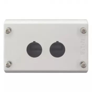 Eaton M22-I2 Κενό κουτί για 2 χειριστήρια, επιτοίχια τοποθέτηση, Ανοιχτό γκρι RAL 7035