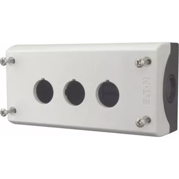 Eaton M22-I3 Κουτί επιτοίχιας τοποθέτησης, 3 ανοίγματα, Γκρι RAL 7035, IP66/IP67/IP69K, 80x153x56mm