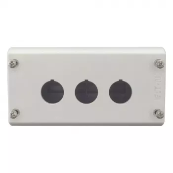 Eaton M22-I3 Κουτί επιτοίχιας τοποθέτησης, 3 ανοίγματα, Γκρι RAL 7035, IP66/IP67/IP69K, 80x153x56mm