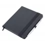 TROIKA BLACK SLIMPAD Σημειωματάριο A5 με ασημί στυλό