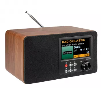 Albrecht DR 863 DAB+ FM Ψηφιακό ραδιόφωνο με Bluetooth, ξύλινο κουτί, έγχρωμη οθόνη, μπαταρία