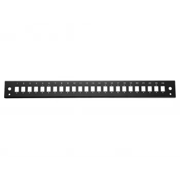 EQUIP 19 ίντσες patch panel 24x LC-Duplex SC-Simplex, χάλυβας, μαύρο - 1U rack module