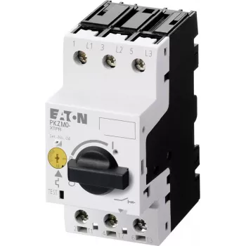 EATON PKZM0-6.3 διακόπτης προστασίας κινητήρα, 3-πολικός, 4-6,3 A, 2,2 kW, περιστροφικός διακόπτης