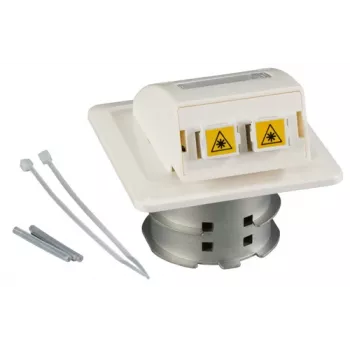 EFB Elektronik FTTH-OUTLET-LC-OM3 Επιτοίχια υποδοχή οπτικών ινών, 2x LC-Duplex OM3 multimode, λευκό