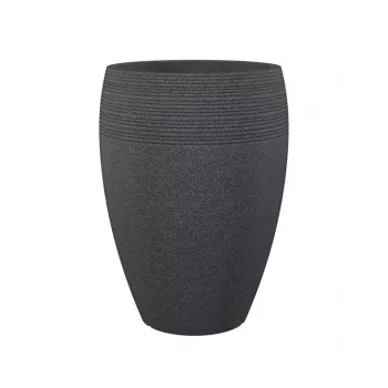 Emsa Landhaus Γλάστρα 283/65 μαύρο-γκρανίτης D47 – 47 cm στρογγυλή γλάστρα, 38 L, ανθεκτική σε UV και παγετό, εσωτερικού/εξωτερικού χώρου