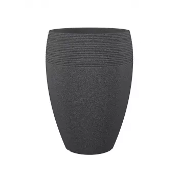 Emsa Landhaus Γλάστρα 283/65 μαύρο-γκρανίτης D47 – 47 cm στρογγυλή γλάστρα, 38 L, ανθεκτική σε UV και παγετό, εσωτερικού/εξωτερικού χώρου