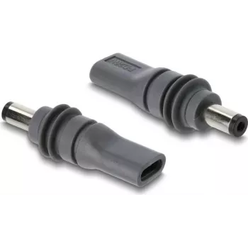 Delock Υποδοχή USB Type-C θηλυκή σε βύσμα DC 5,5 x 2,1 mm αντάπτορας για Starlink Mini - γκρι