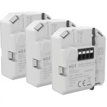 Homematic IP Εντοιχισμένος διακόπτης ρεύματος 6 A (συσκευασία 3 τεμ.)