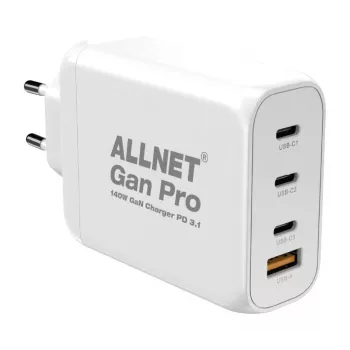 ALLNET GaN USB-C PD 3.1 τροφοδοτικό 140W 1A3C