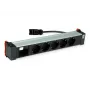 Bachmann POWER FRAME 5x πρίζα Schuko 1x υποδοχή μονάδας 0,2m GST18i3 μαύρο