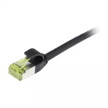 SYNERGY21 S217918 CAT6A S/FTP Slim Patch καλώδιο, 5m, μαύρο, LSZH/TPE Superflex, AWG28, 500MHz, 10Gbps