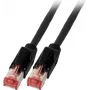 EFB Elektronik K8708SW.7,5 patch καλώδιο Cat.6A S/FTP LSZH, Daetwyler 7702 TM21, 7,5 m, μαύρο