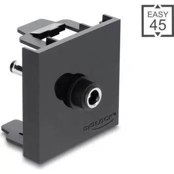 Delock Easy 45 Μονάδα DC 5,5 x 2,1 mm υποδοχή θηλυκή σε DC 5,5 x 2,5 mm βύσμα αρσενικό προσαρμογέας μαύρο