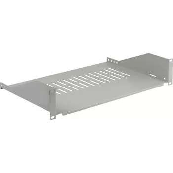 EFB ELEKTRONIK ράφι 19 ιντσών 2U σταθερό, βάθος 300 mm, αντοχή 22 kg, ανοιχτό γκρι RAL 7035