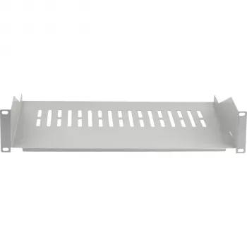EFB ELEKTRONIK ράφι 19 ιντσών 2U σταθερό, βάθος 300 mm, αντοχή 22 kg, ανοιχτό γκρι RAL 7035