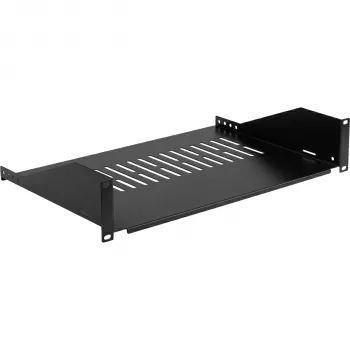 EFB ELEKTRONIK ράφι rack 19 ιντσών 2U σταθερό, βάθος 300 mm, αντοχή 22 kg, βαθύ μαύρο RAL 9005
