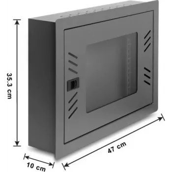 Delock rack δικτύου τοίχου 12U 6U αφαιρούμενη μπροστινή πόρτα μαύρο