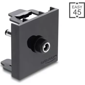 Delock Easy 45 μονάδα DC 5,5 x 2,5 mm υποδοχή σε DC 5,5 x 2,1 mm βύσμα μαύρο