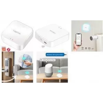 LogiLink Zigbee Gateway, Wi-Fi 802.11b/g/n, συμβατό με Tuya, λευκό