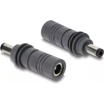 Delock προσαρμογέας DC 5,5 x 2,1 mm σε DC 5,5 x 2,1 mm, συμβατός με Starlink Mini, γκρι