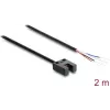 Delock φωτοκύτταρο διχάλας 5 mm σχισμή τύπου U με 4 ανοιχτά άκρα καλωδίου PNP φωτεινό/σκοτεινό εναλλασσόμενο 2 m
