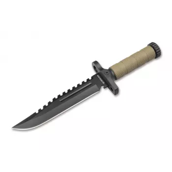 Boker Magnum M-Spec μαχαίρι επιβίωσης 02SC005 σταθερή λεπίδα 440A χάλυβας λαβή G-10 θήκη Kydex με αναπτήρα και πέτρα ακονίσματος