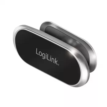 LogiLink μαγνητική βάση για περσίδες αερισμού αυτοκινήτου ασημί – περιστροφή 360°, λαβή νεοδυμίου, καθολική εφαρμογή
