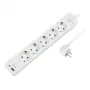 LogiLink LPS280U πολύπριζο, 5 πρίζες AC, 2 θύρες USB (USB-A & USB-C), 17W, λευκό