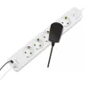 LogiLink LPS280U πολύπριζο, 5 πρίζες AC, 2 θύρες USB (USB-A & USB-C), 17W, λευκό