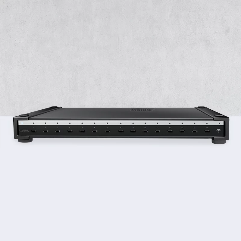 LogiLink USB-C Πολυφορτιστής (IPSS), 15 θύρες, PD, Smart, Μαύρο