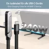 LogiLink Καλώδιο USB 2.0 Type-C C/M σε C/M 480 Mbps 240W Επίπεδο Μαύρο 1,5m